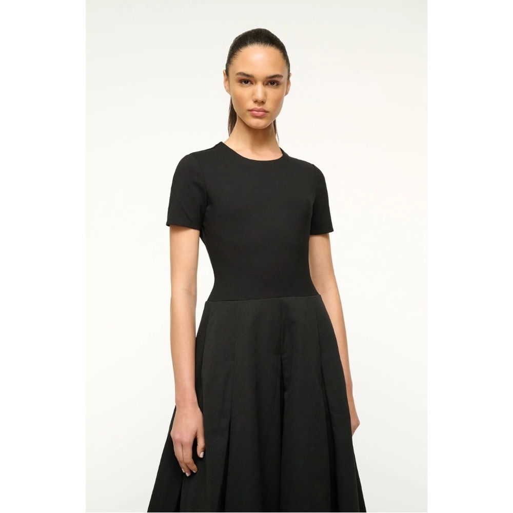 Staud Hopper Dress Black Brand New